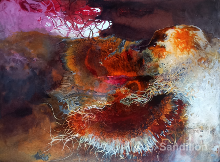 Encre sur papier 2025 50 cm x 60 cm Elisabeth Sandillon